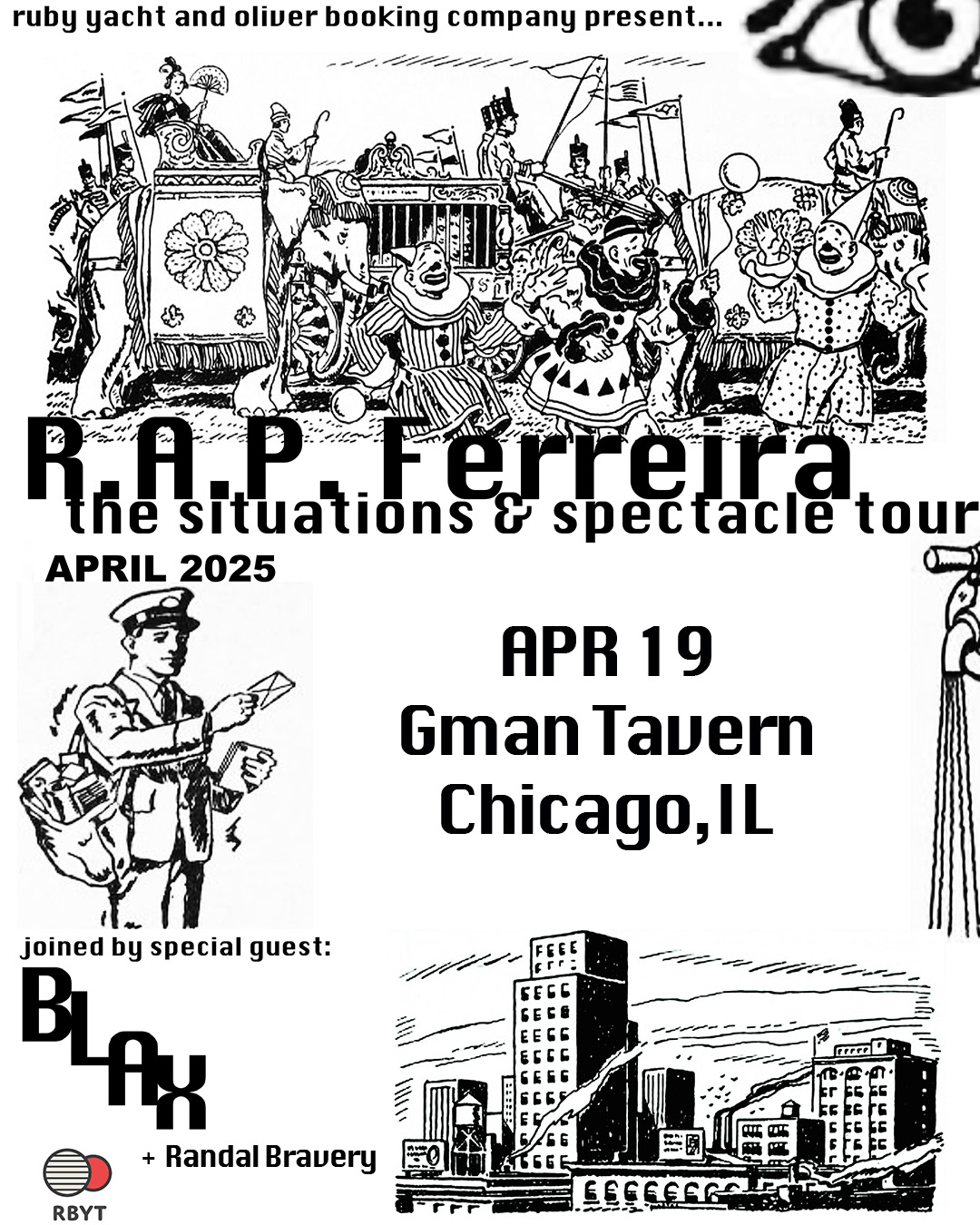 R.A.P. Ferreira – The Situations & Spectacle Tour * Special Guests BLAX & Randal Bravery