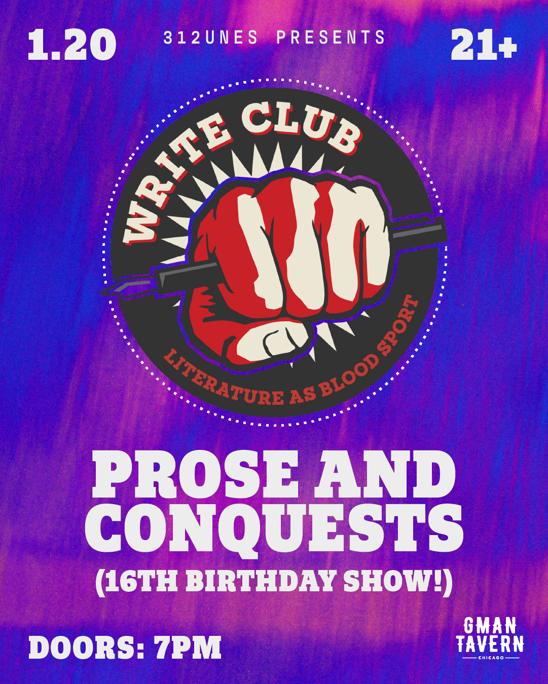 Write Club: Prose and Conquests (16th Birthday Show!)