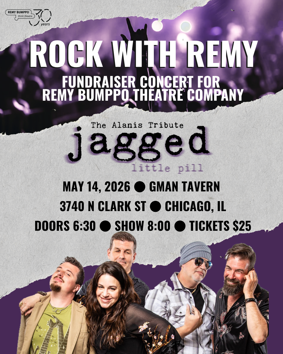 Rock With Remy: A Fundraiser Concert for Remy Bumppo Theatre Company