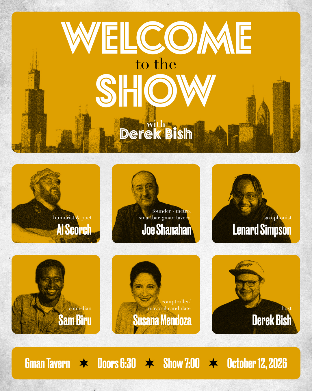 Welcome To The Show: Hosted by Derek Bish